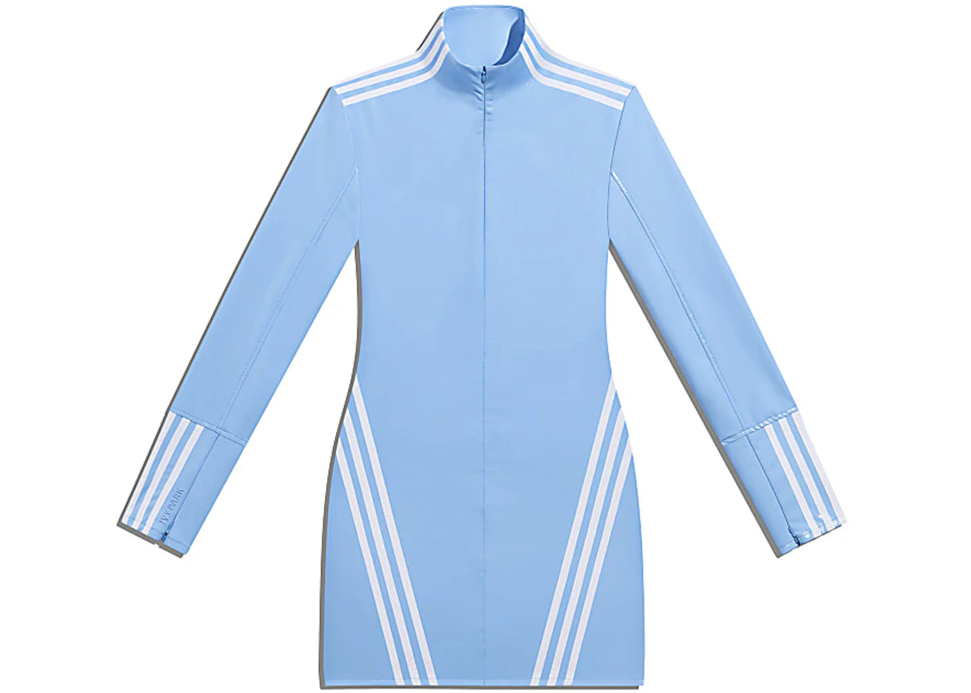 adidas Ivy Park 1/2 Zip Latex Dress (Plus Size) Light Blue/White