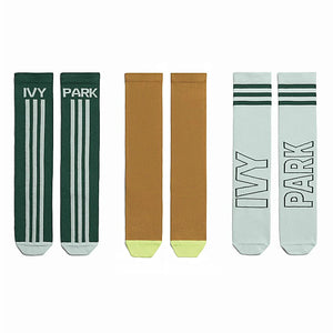 adidas Ivy Park 3-Pack Logo Socks Green Tint/Yellow Tint/Dark Green