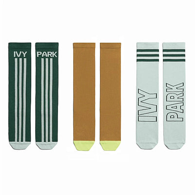 adidas Ivy Park 3-Pack Logo Socks Green Tint/Yellow Tint/Dark Green