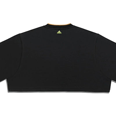 adidas Ivy Park 3-Stripes Crop Tee Black