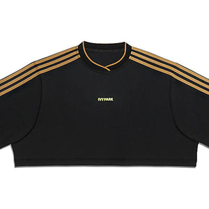 adidas Ivy Park 3-Stripes Crop Tee Black