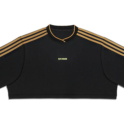 adidas Ivy Park 3-Stripes Crop Tee Black