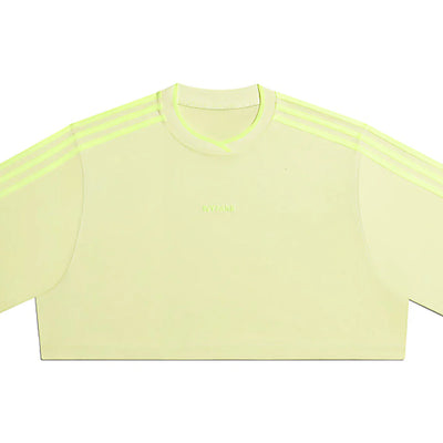 adidas Ivy Park 3-Stripes Crop Tee Yellow Tint