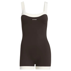 adidas Ivy Park 60S Swim Unitard Dark Brown/Cream White
