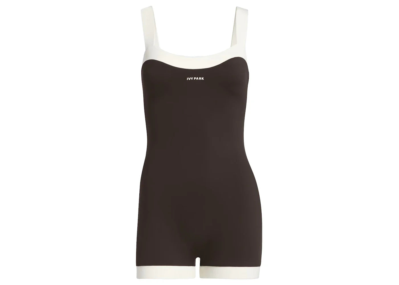 adidas Ivy Park 60S Swim Unitard Dark Brown/Cream White