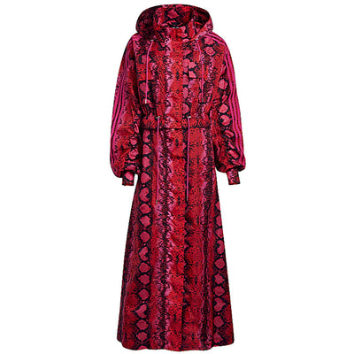 adidas Ivy Park Allover Print Long Convertible Jacket Red/Black