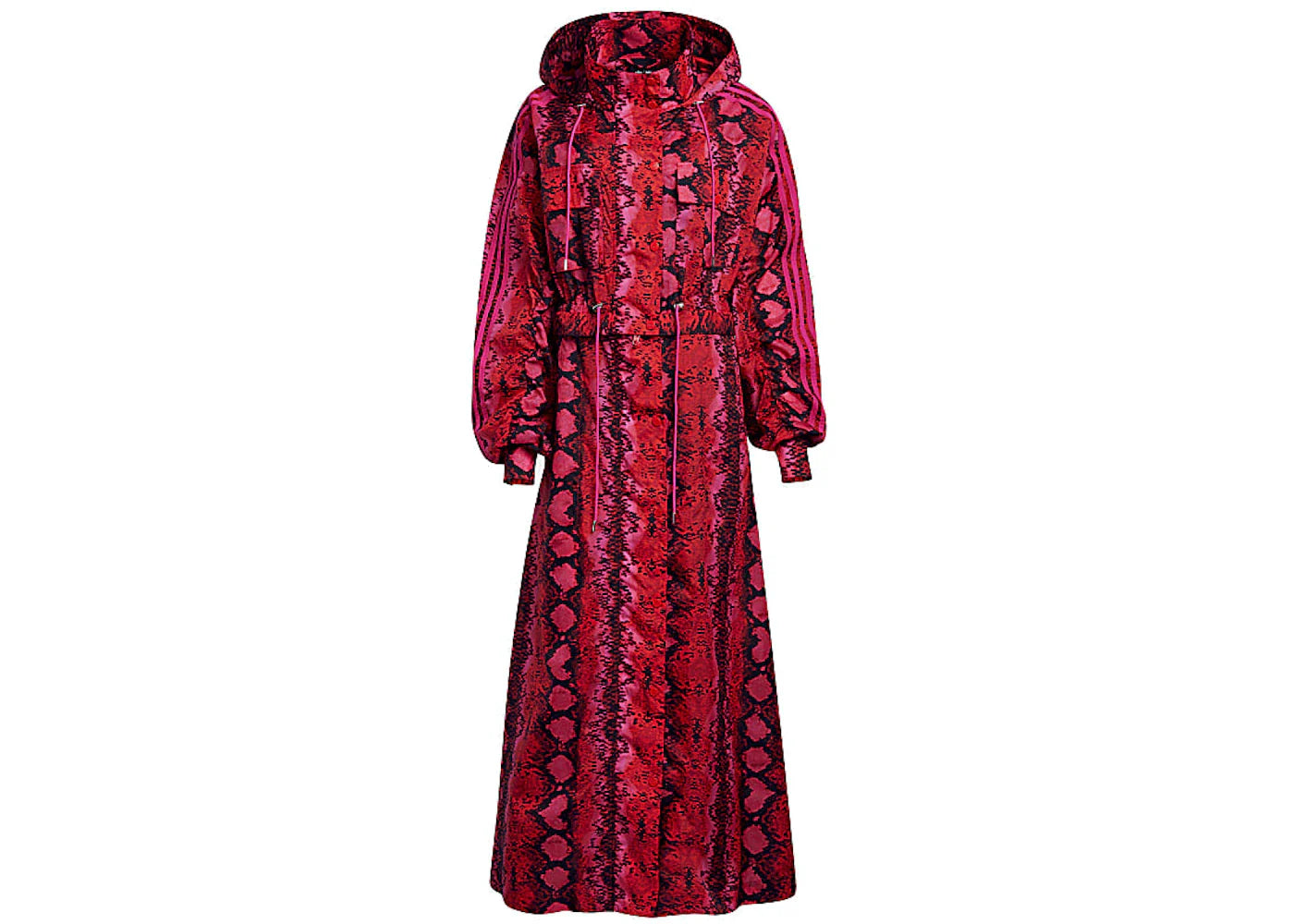 adidas Ivy Park Allover Print Long Convertible Jacket Red/Black
