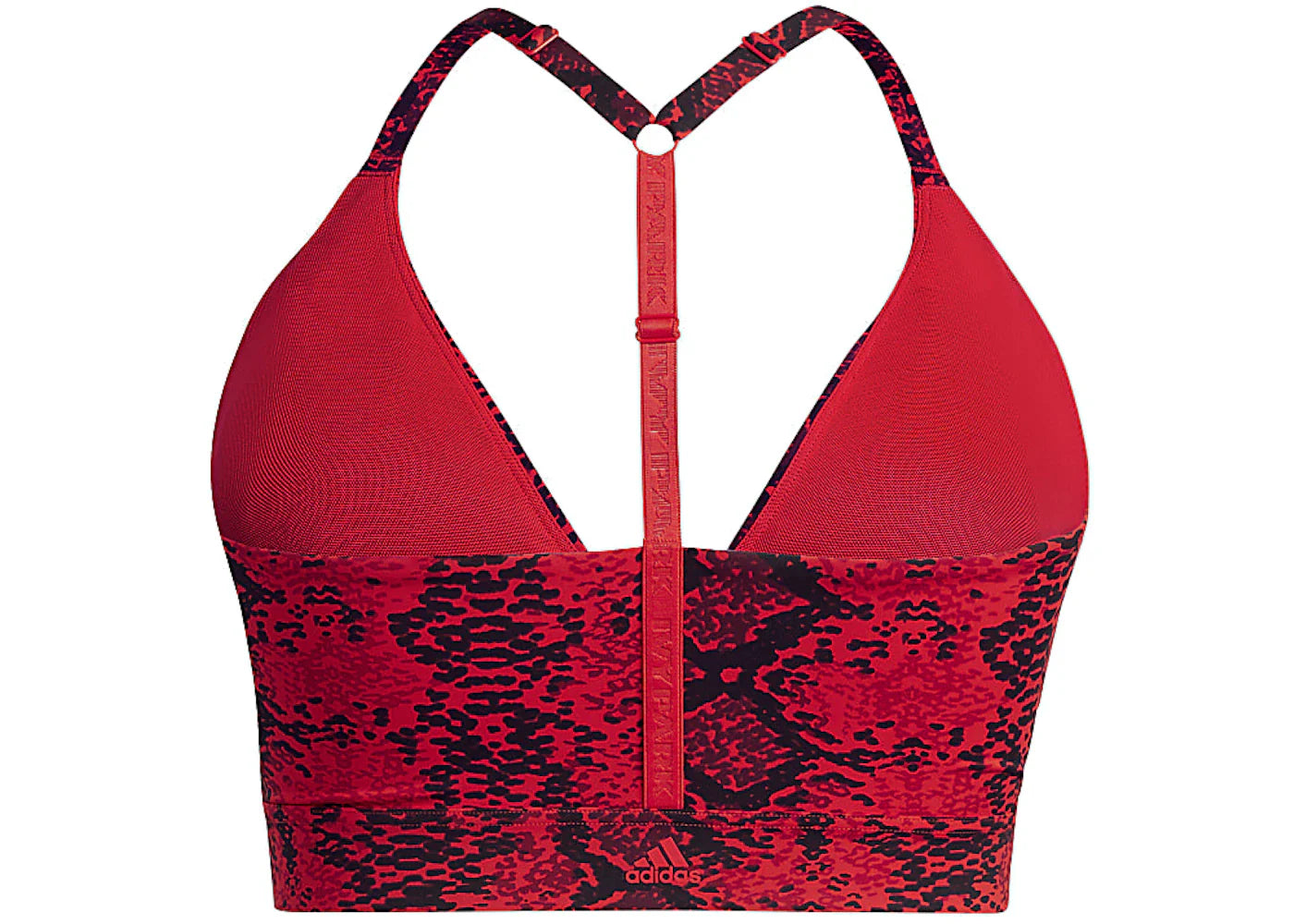 adidas Ivy Park Allover Print Triangle Bra 2.0 (Plus Size) Red/Black
