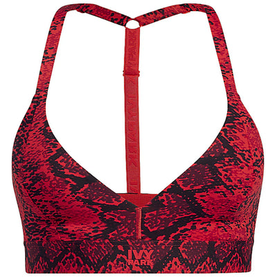 adidas Ivy Park Allover Print Triangle Bra 2.0 Red/Black