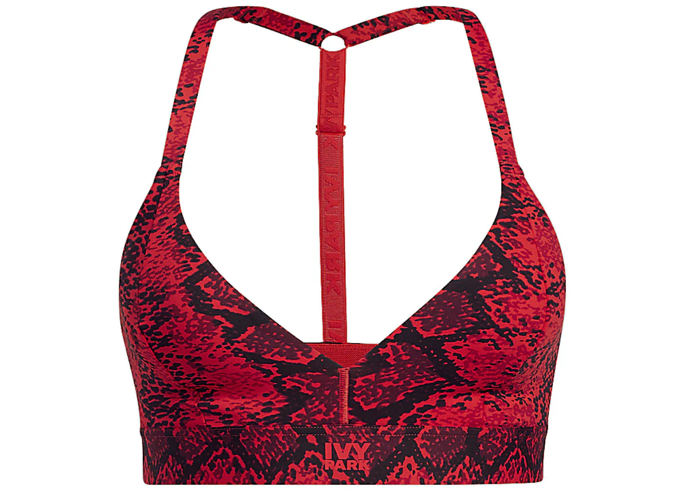 adidas Ivy Park Allover Print Triangle Bra 2.0 Red/Black