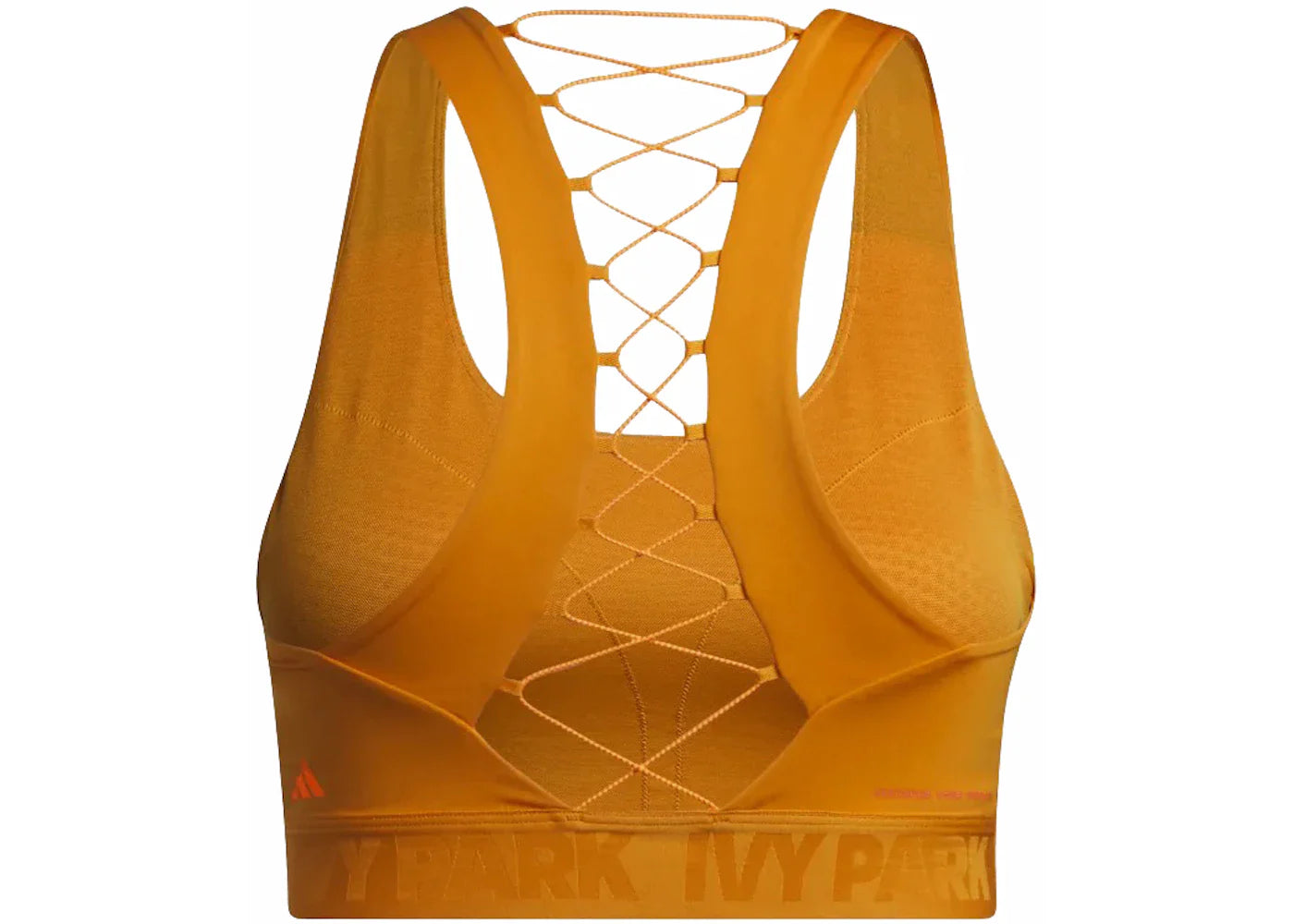 adidas Ivy Park Back Lace-Up Bra (Plus Size) Focus Orange