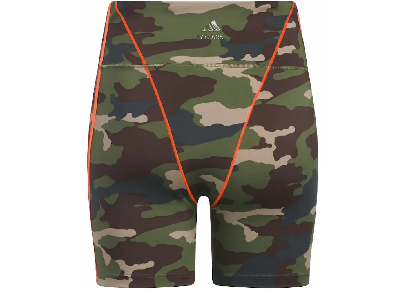 adidas Ivy Park Bike Shorts 9-Inch AOP Camo/Solar Orange