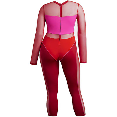 adidas Ivy Park Blocked Catsuit (Plus Size) Power Red/Shock Pink/Red