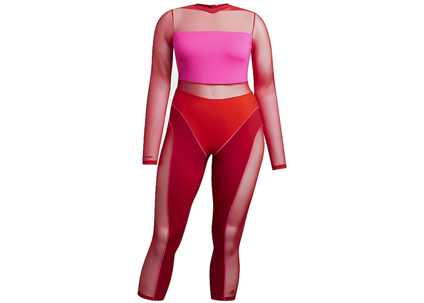 adidas Ivy Park Blocked Catsuit (Plus Size) Power Red/Shock Pink/Red
