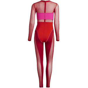 adidas Ivy Park Blocked Catsuit Power Red/Shock Pink/Red