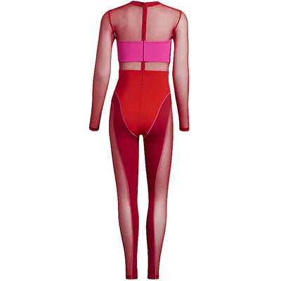 adidas Ivy Park Blocked Catsuit Power Red/Shock Pink/Red