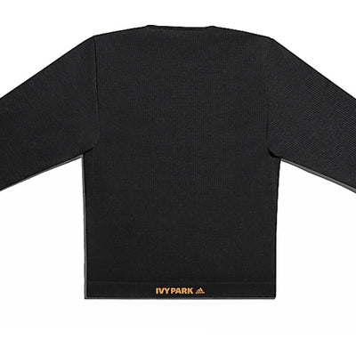 adidas Ivy Park Circular Knit Crop Top Black