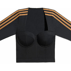 adidas Ivy Park Circular Knit Crop Top Black