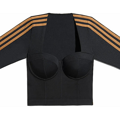 adidas Ivy Park Circular Knit Crop Top Black