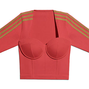 adidas Ivy Park Circular Knit Crop Top Real Coral