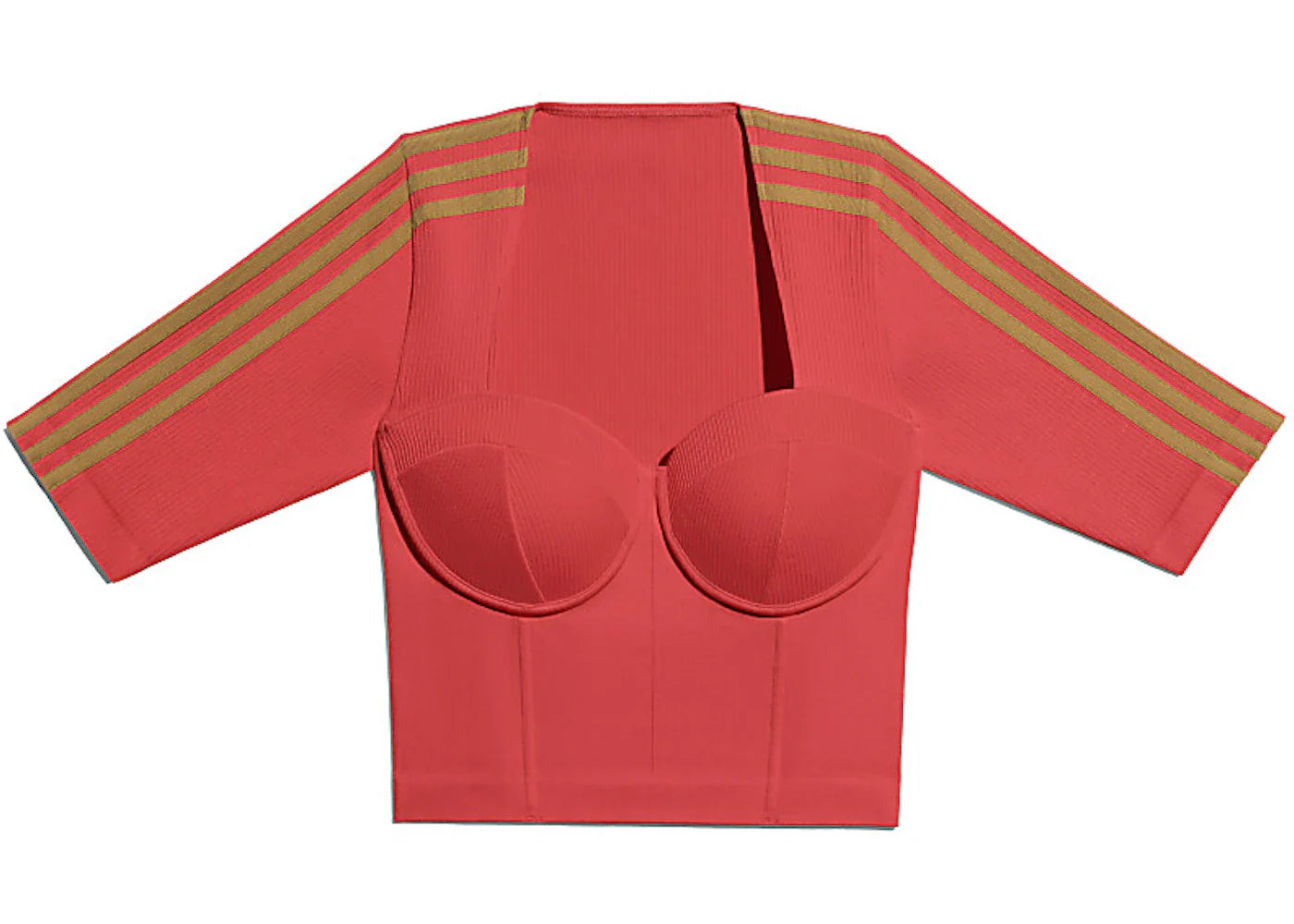 adidas Ivy Park Circular Knit Crop Top Real Coral