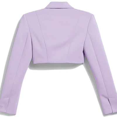 adidas Ivy Park Cropped Suit Jacket (Plus Size) Purple Glow