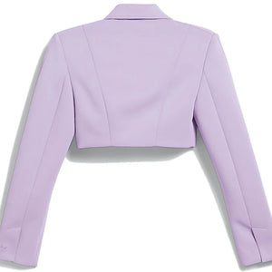 adidas Ivy Park Cropped Suit Jacket Purple Glow