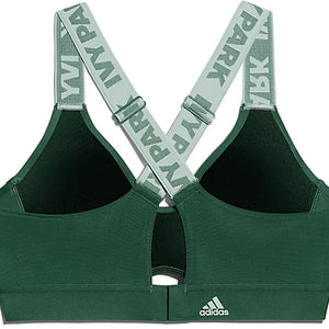 adidas Ivy Park Cutout Medium Support Bra (Plus Size) Dark Green