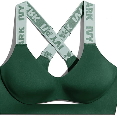 adidas Ivy Park Cutout Medium Support Bra (Plus Size) Dark Green