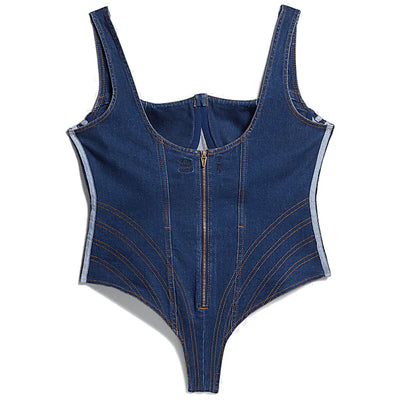 adidas Ivy Park Denim Bodysuit (Plus Size) Dark Denim