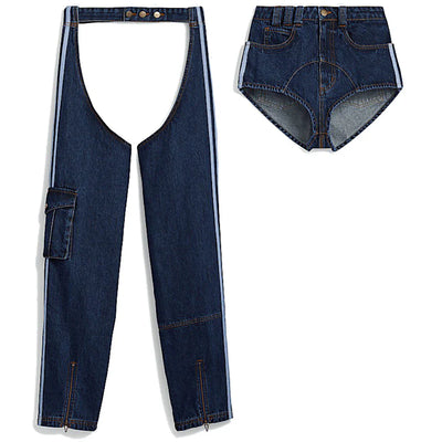 adidas Ivy Park Denim Chaps Dark Denim