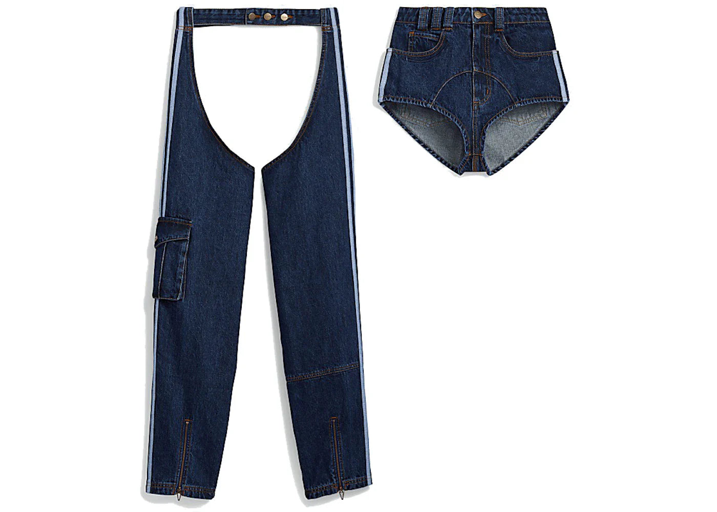 adidas Ivy Park Denim Chaps Dark Denim