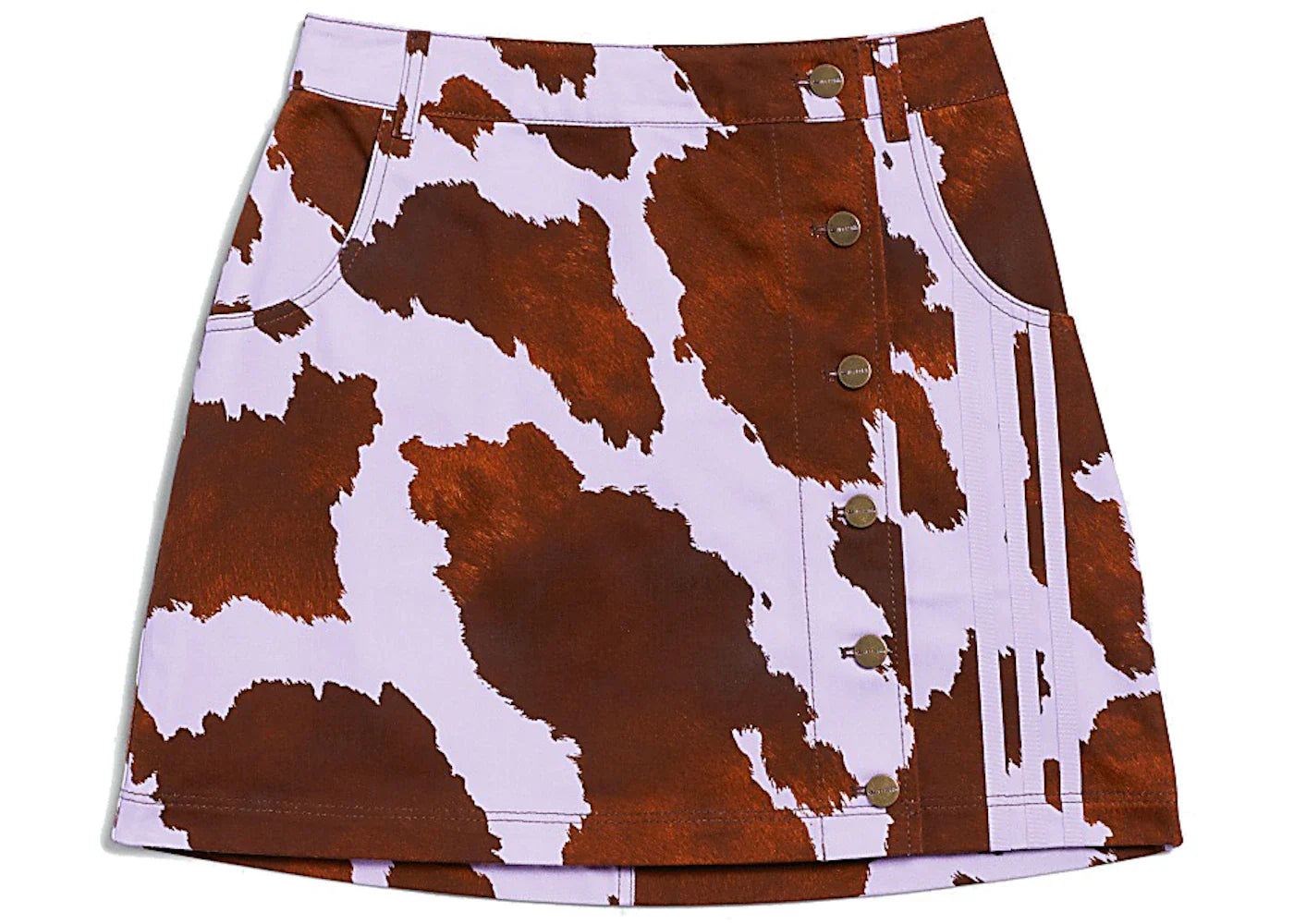 adidas Ivy Park Denim Cow-Print Skirt AOP Cow Hide/Purple Glow