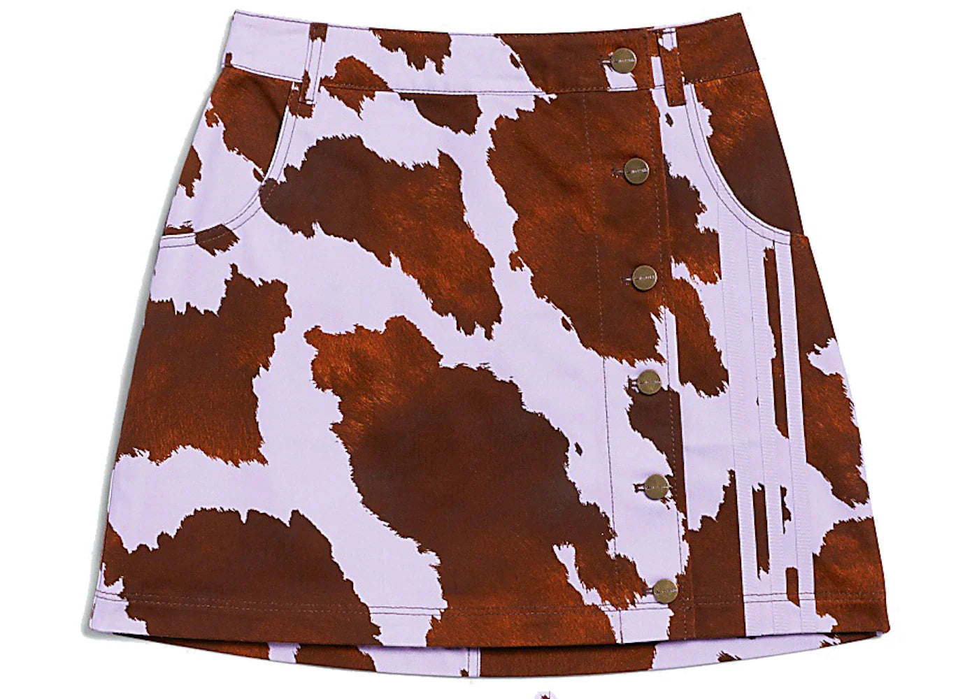 adidas Ivy Park Denim Cow-Print Skirt (Plus Size) AOP Cow Hide/Purple Glow