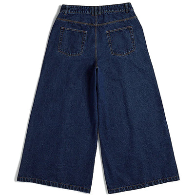 adidas Ivy Park Denim Wide-Leg Snap Pants (Plus Size) Dark Denim