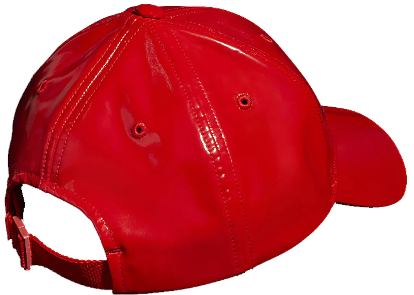 adidas Ivy Park Faux Latex Baseball Cap Red