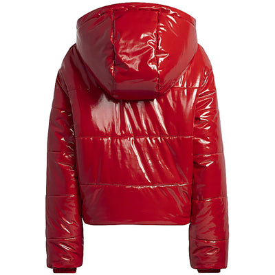 adidas Ivy Park Faux Latex Crop Puffer Jacket (All Gender) Red
