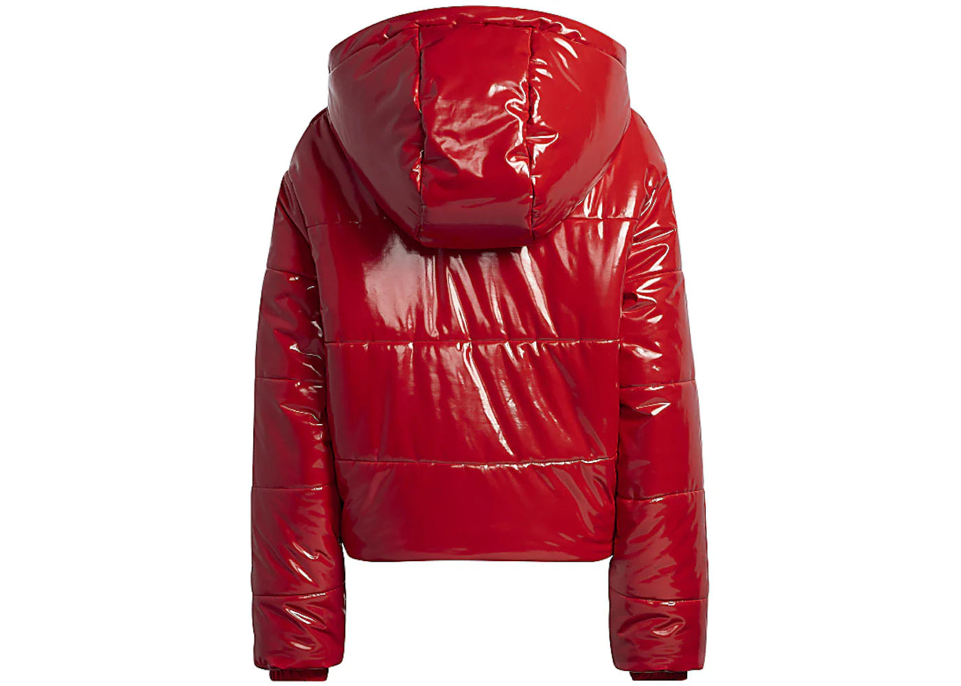 adidas Ivy Park Faux Latex Crop Puffer Jacket (All Gender) Red