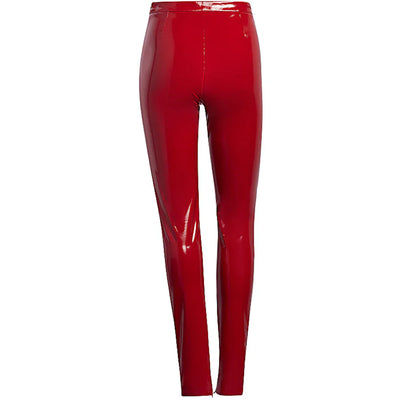 adidas Ivy Park Faux Latex Straight-Leg Pants Red