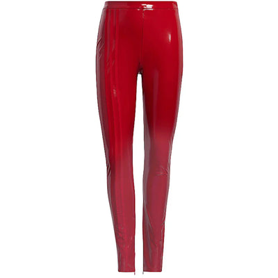adidas Ivy Park Faux Latex Straight-Leg Pants Red