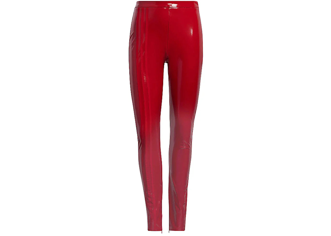 adidas Ivy Park Faux Latex Straight-Leg Pants Red