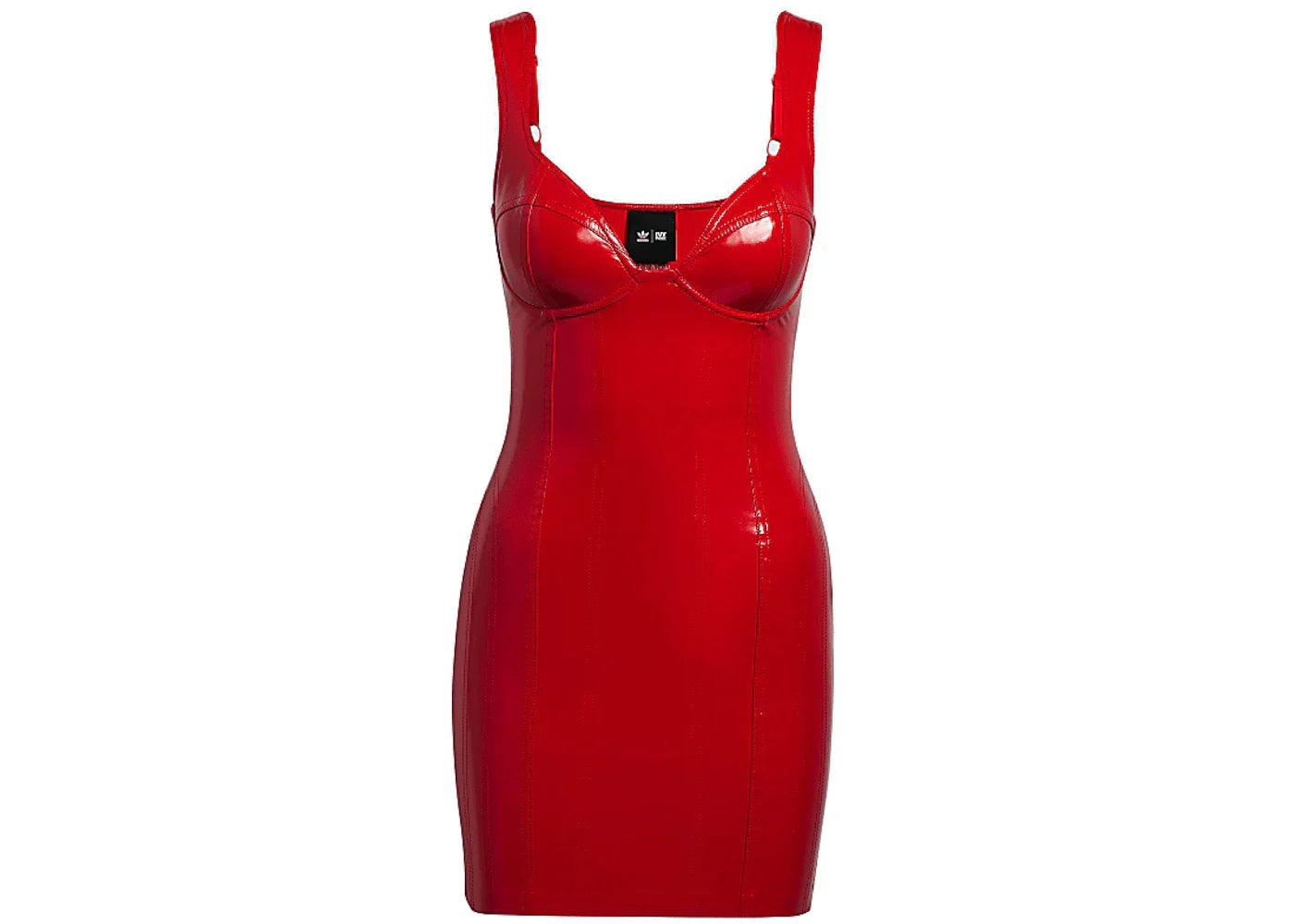 adidas Ivy Park Faux Latex Tank Dress Red