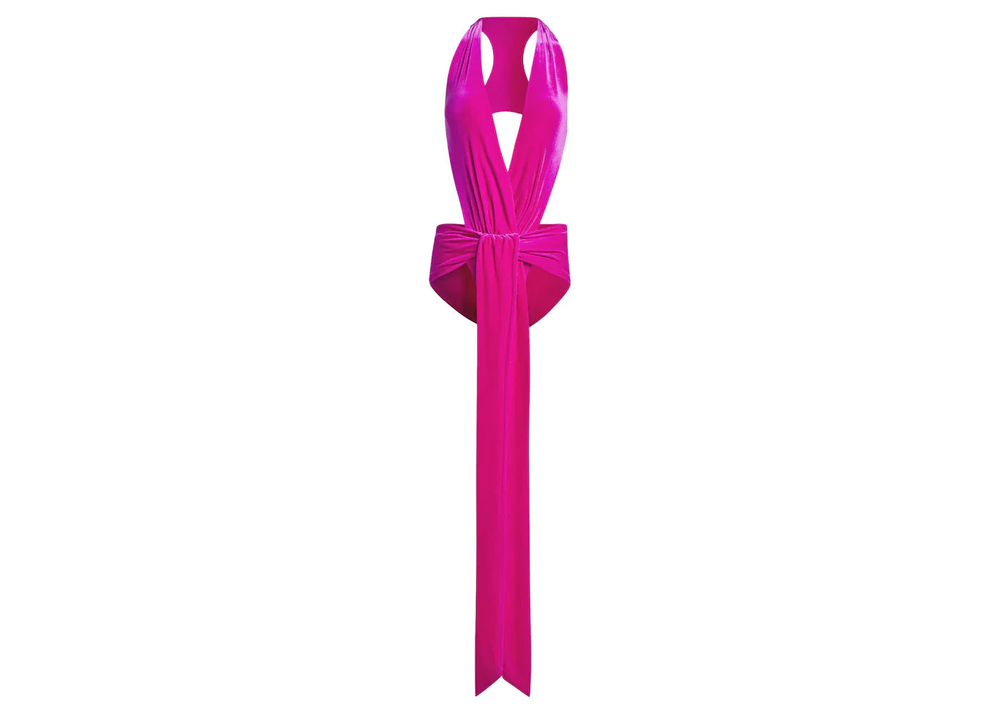 adidas Ivy Park Front-Tie-One-Piece Swimsuit Shock Pink