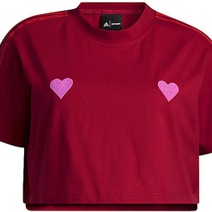 adidas Ivy Park Graphic Crop Tee Power Red