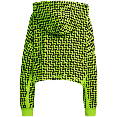 adidas Ivy Park Halls of Ivy Allover Print Cropped Hoodie Semi Solar Slime/Black