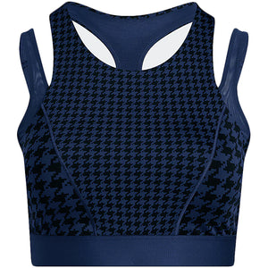 adidas Ivy Park Halls of Ivy Allover Print Halter Bra 2 (Plus Size) Dark Blue/Black