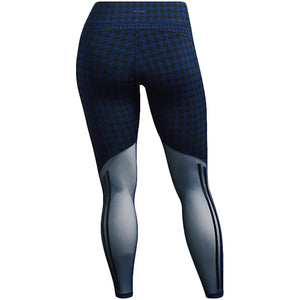 adidas Ivy Park Halls of Ivy Allover Print Sheer Tights (Plus Size) Dark Blue/Black