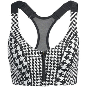 adidas Ivy Park Halls of Ivy Allover Print Zip Bra 2.0 Clear Grey/Black
