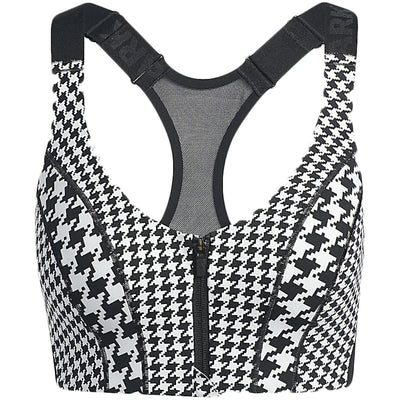 adidas Ivy Park Halls of Ivy Allover Print Zip Bra 2.0 Clear Grey/Black