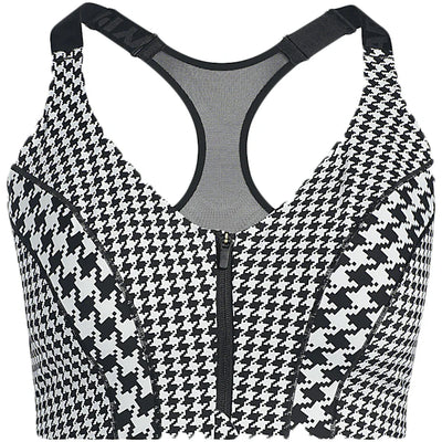 adidas Ivy Park Halls of Ivy Allover Print Zip Bra 2.0 (Plus Size) Clear Grey/Black